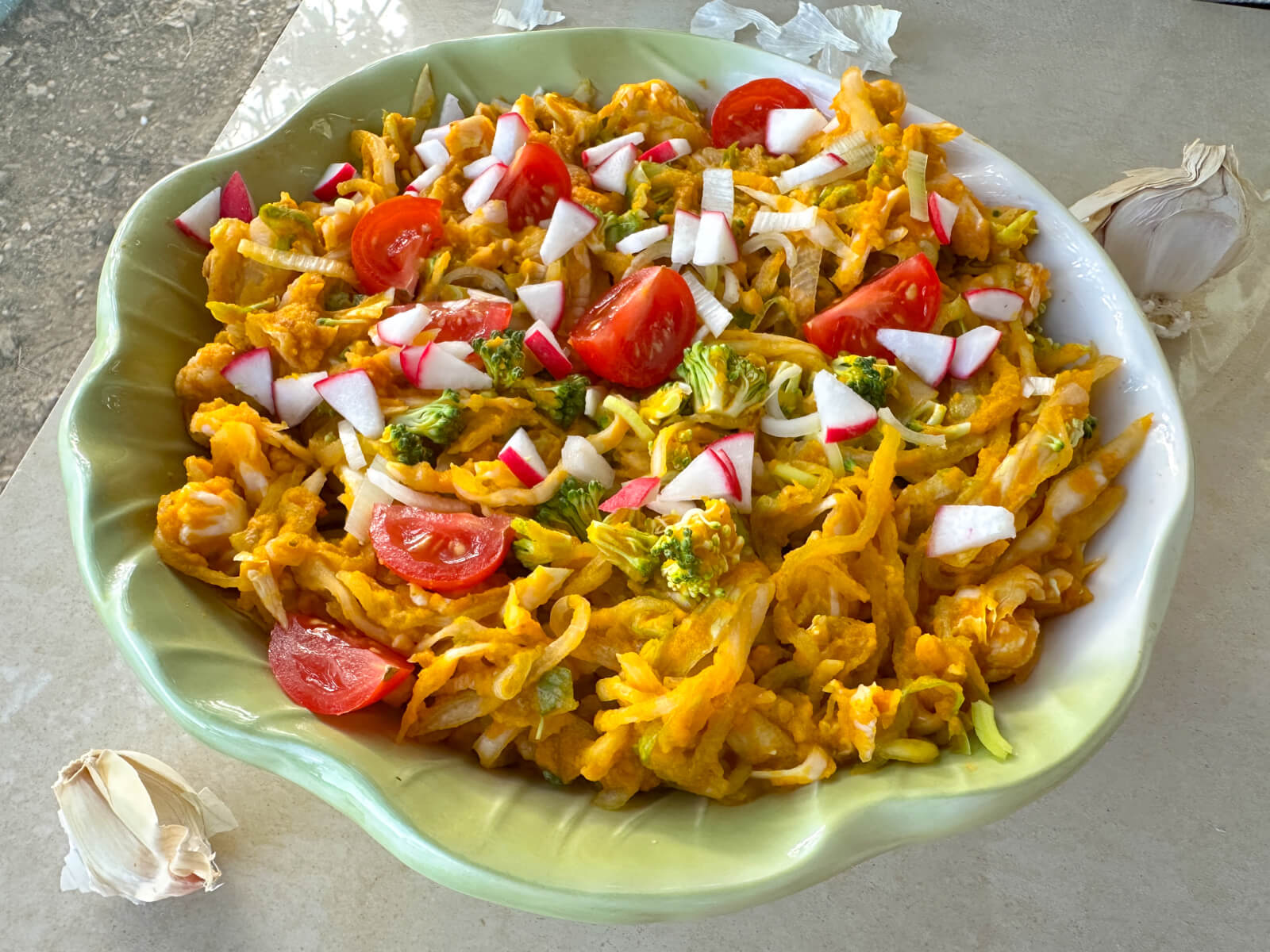 Cucoodles With Buffalo Sauce